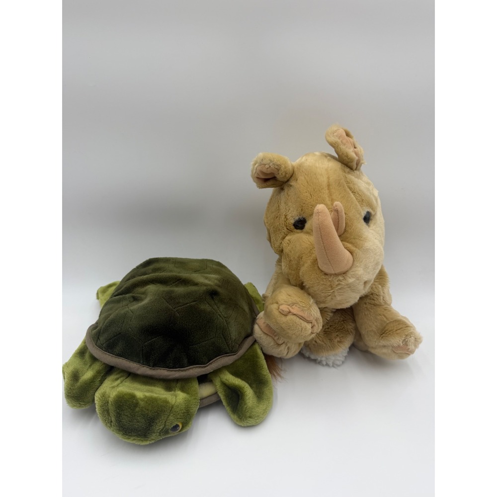 Tan Rhinoceros Hand Puppet no brand Folkmanis puppets Rhino hand puppet